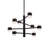 8 - Light Dimmable LED Sputnik Modern Linear Chandelier