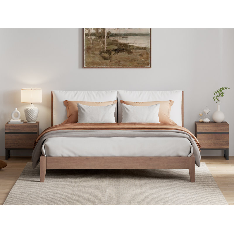 Aadam Nightstand With 2 Drawers, Brown, Set of 2