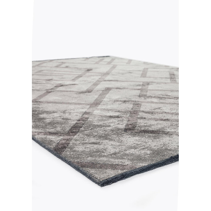 Rapture Geometric Shapes Area Rug in Gray, Rectangle 7'10" x 9'10"