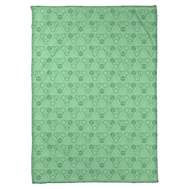Couverture polaire à cercles classiques, l 60 po x L 80 po, Vert