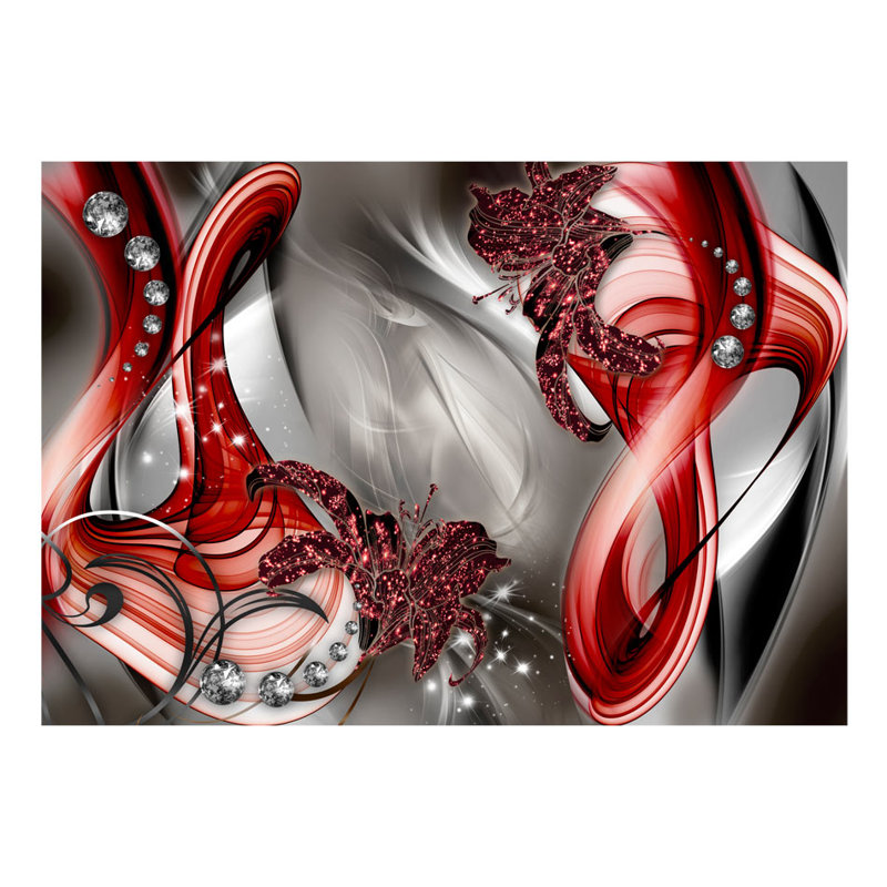 Murale pelez et collez - Zaharie, L 41,3 po x l 57,9 po, Rouge
