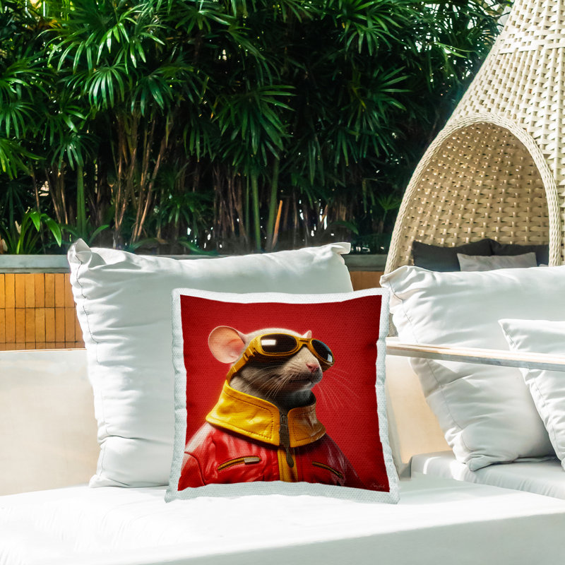 Coussin d'extérieur imprimé Red Fashion par Roozbeh