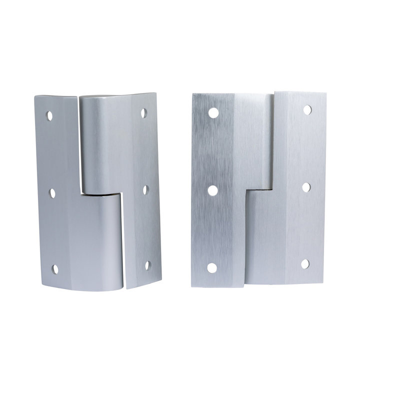 Deluxe Aluminum Surface Mount Door Hinge Kit, Silver