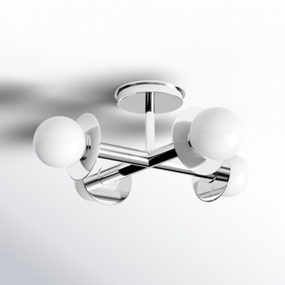 Allegra 4 Light Glass Semi Flush Mount