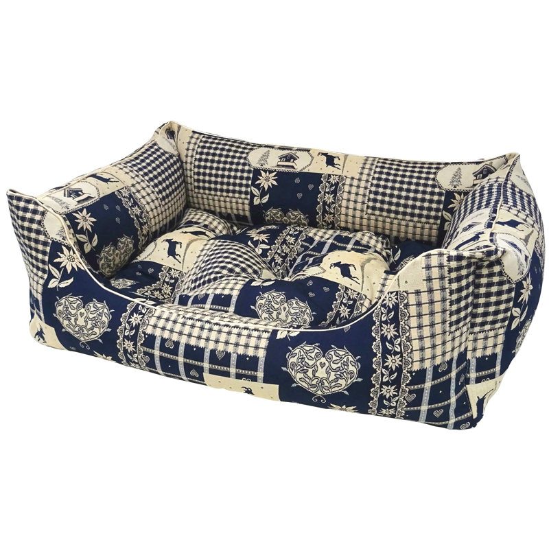 Orthopedic Polyester Pet Bed, Extra large (100cm W x 80cm D x 35cm H), Blue