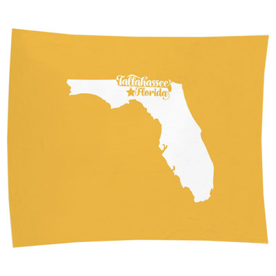 Douce maison Tallahassee — Silhouette de l'État de Floride — Peinture murale d'intérieur paysage