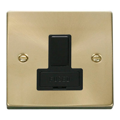 Satin Brass 13A Fused Connection Unit Switched