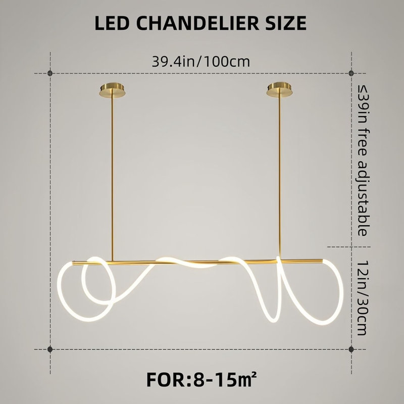 Modern Dimmable Desktop Linear Pendant Light