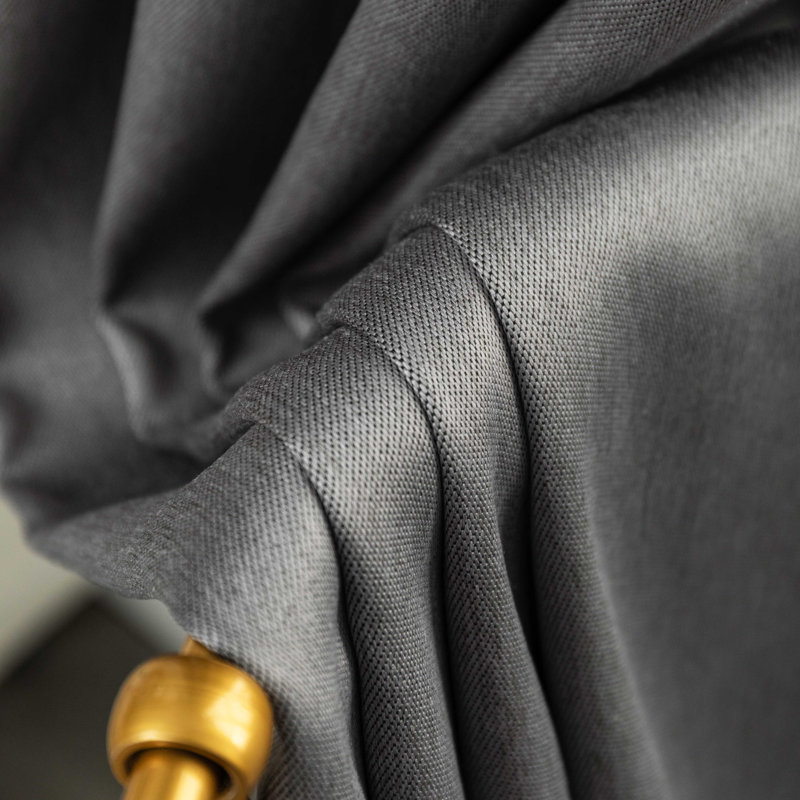 Catalano Blackout Curtains / Drapes Pair, Gray, 52" W x 96" L