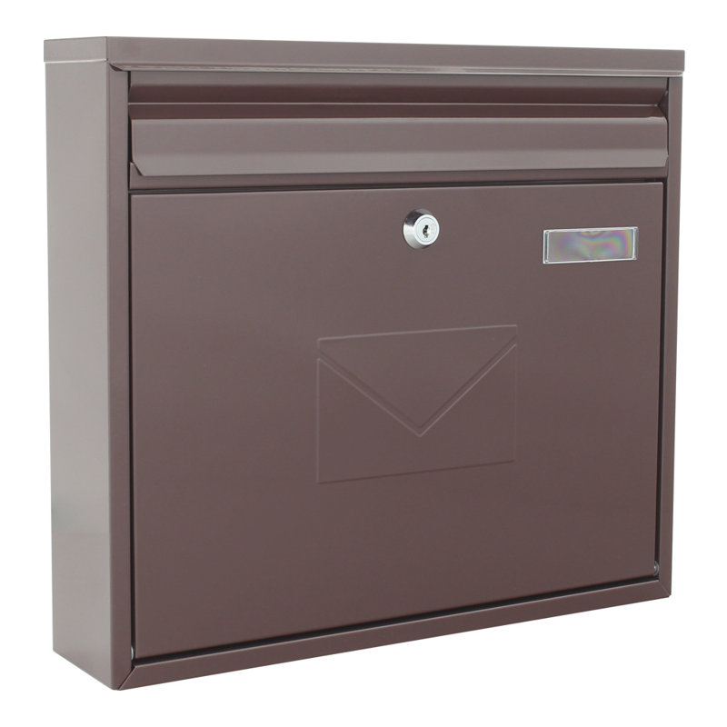 Bonnameade Steel Wall Mounted Letter Box, Brown