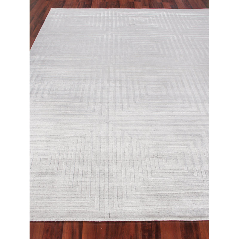 Castelli Geometric Area Rug in Light Silver, Ivory/Gray, Rectangle 12' x 15'