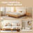 Boneless L-Shape 107" Modern Compression Corduroy Convertible Sleeper Sectional Sofa with Ottoman-1059742645