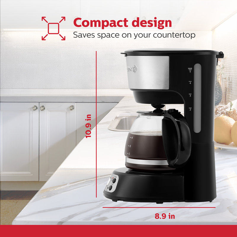 Holstein Housewares 5-Cup Programmable Coffee Maker