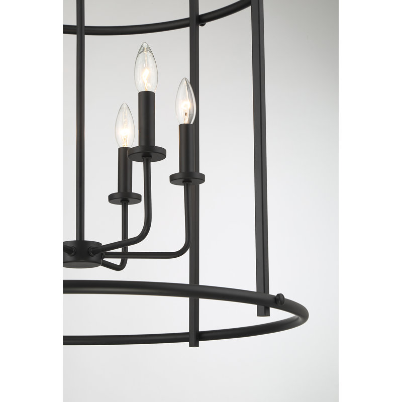 Kahmya 6 - Light Birdcage Pendant in Black, Black