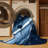 Machine Washable Palvinder Modern & Contemporary Abstract Rug in Blue – Navy Binding-800907849