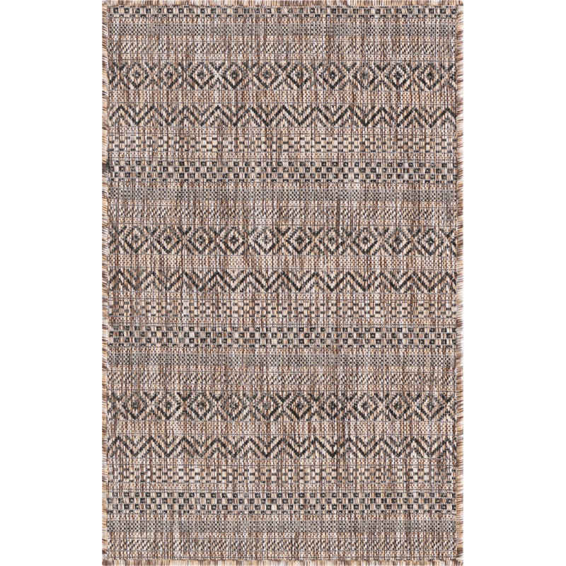 Tapis d'extérieur scintillant brun clair, Rectangle 2 pi 2 po x 3 pi