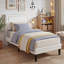 Ensemble de chambre à coucher rembourrée blanche (ensemble de 3)-1469293590