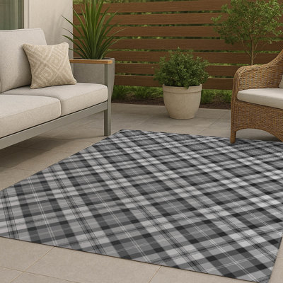 Anthony Plaid Non-Slip Outdoor Rug