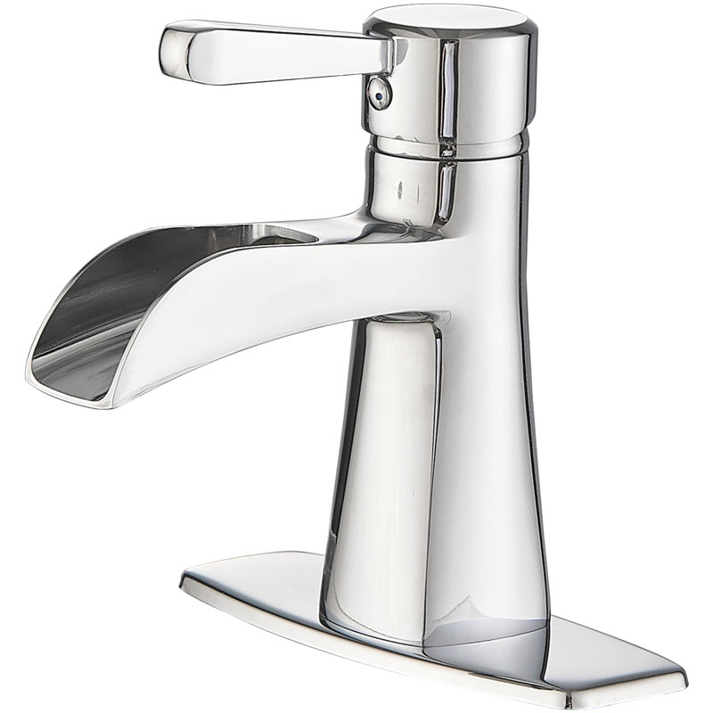 Single-Hole Single-handle Bathroom Faucet with Drain Assembly, Chrome