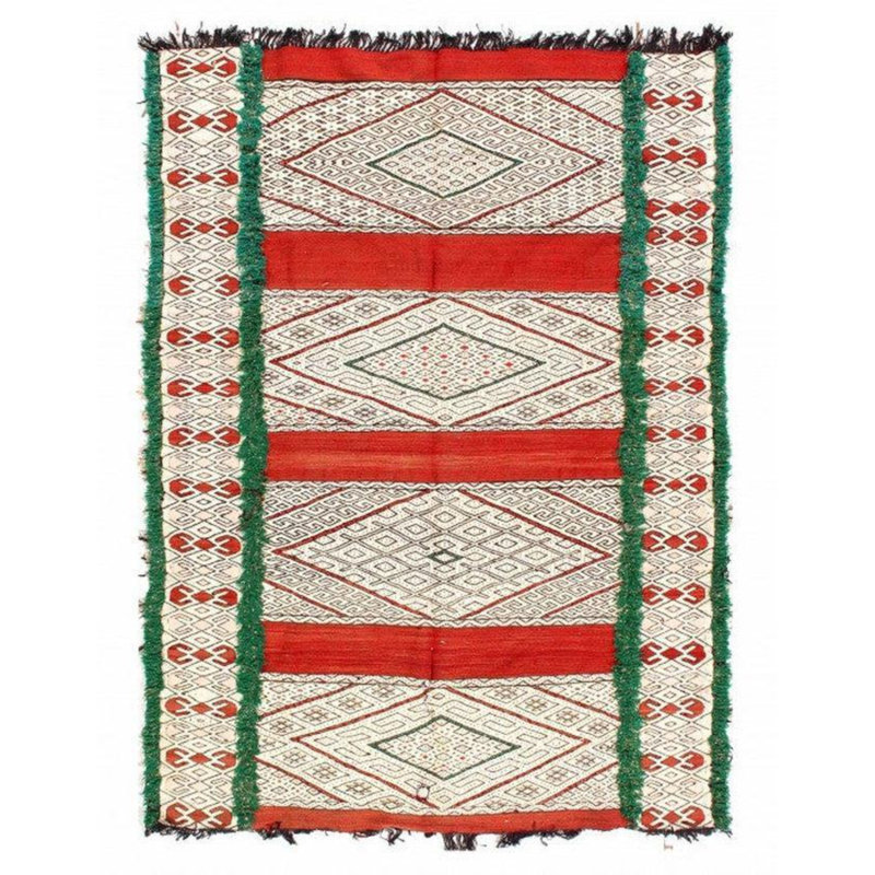 5'X8' Southwestern Area Rug in Ivory