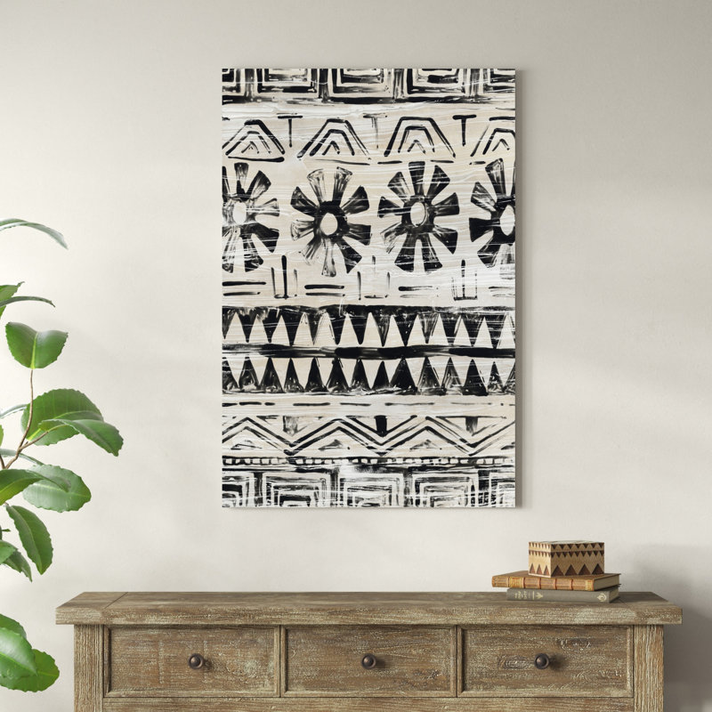 " Modern Mudcloth III ", 48" H x 32" W x 1" D