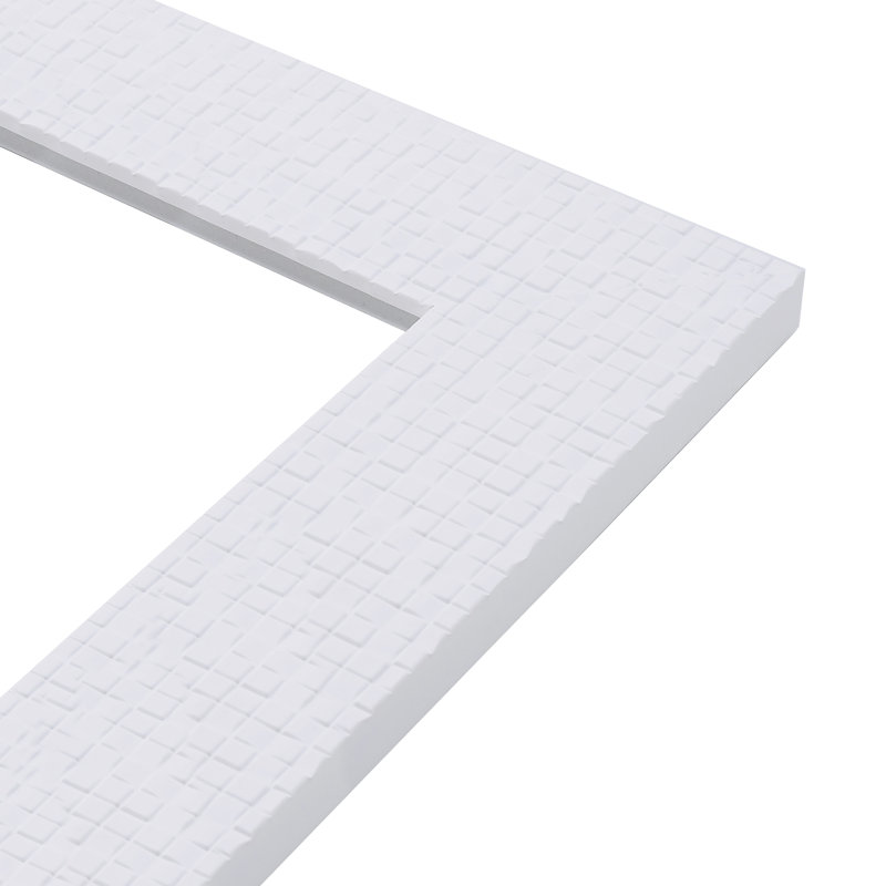 Eldar Plastic Flat Mirror, 52.4 cm H x 142.4 cm W, White