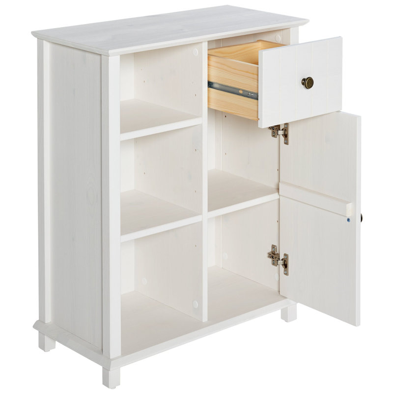 Kiam Solid Wood 60cm W 1 - Drawer Chest of Drawers, White