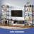 Grijalva DIY Detachable Etagere Bookcase with 4 Hooks-1271543968-1271543975