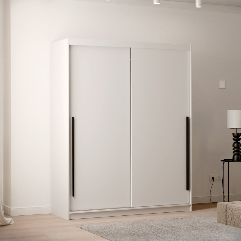 Manufactured Wood Wardrobe, 205cm H x 180cm W x 60cm D, Cashmere