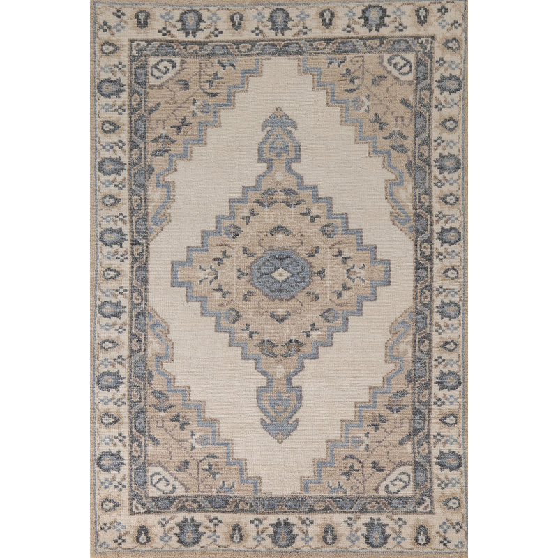 Tapis géométrique indien 5 x 8