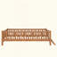 Lit plateforme en bois avec garde-corps-129021834