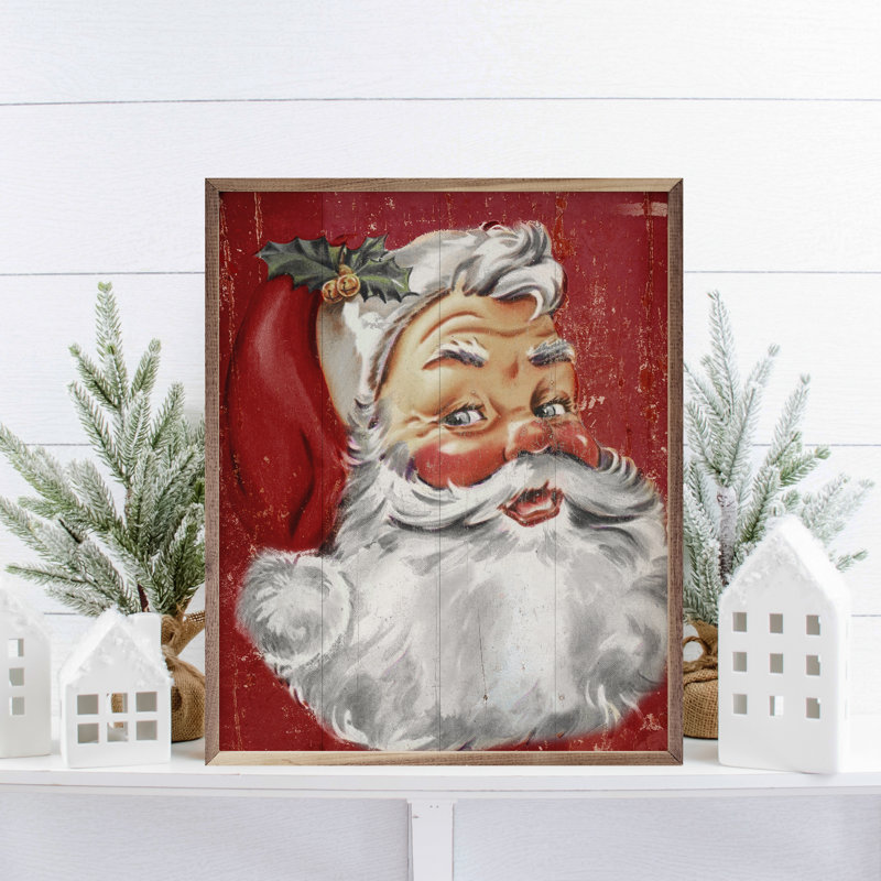 Père Noël rouge, H 30 po x l 24 po