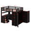 Lit mezzanine avec tiroirs, bureau et garde-robe-828654917
