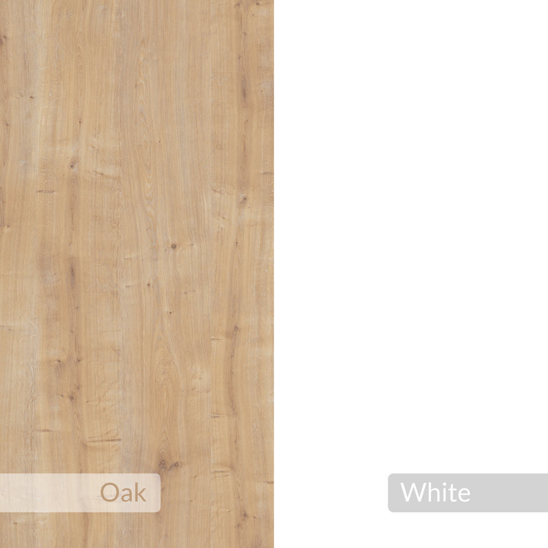 Floating Shelf, White/Sapphire Oak