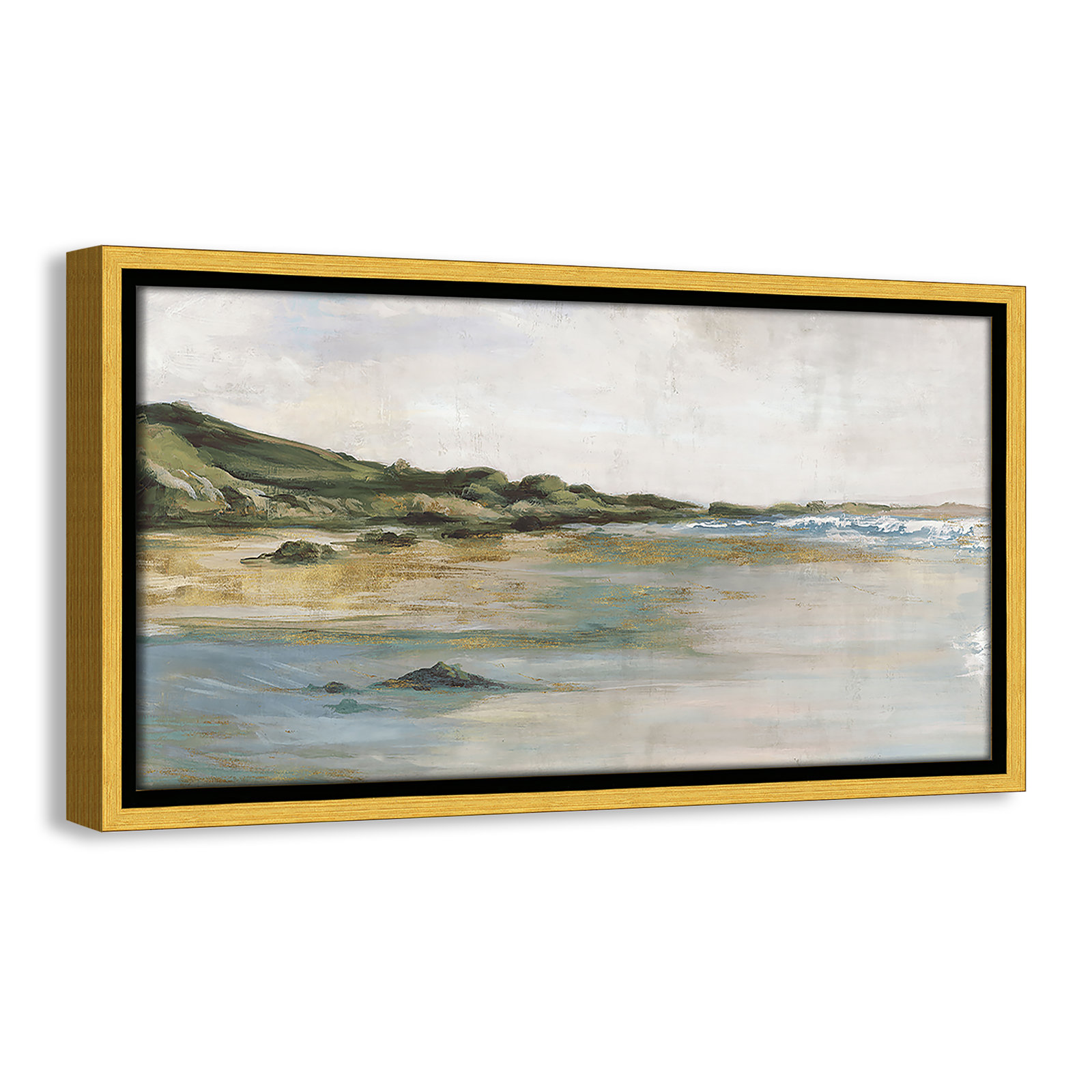 Cordoba "Tide's Edge" Print, 9.5" H x 17.5" W, Gold