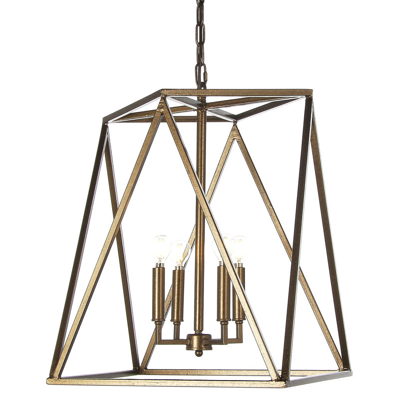 Luminaire suspendu géométrique 4 lumières Ansley