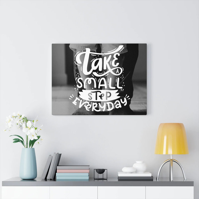 Take Small Step Everyday 1 Piece Wrapped Canvas Wall Art, 30cm H x 41cm W