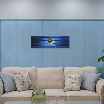 WFX Utility™® Horizontall Slatwall Panel With Laminated Art 40 Inches Wide X 12 Inches Tall Star Universe Galaxy 10152-40*12"