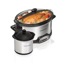 Hamilton Beach Stay or Go Portable Slow Cooker with Lid Lock,  Dishwasher-Safe Crock, 6-Quart, Black 33261: Crock Pot Full Size: Home &  Kitchen