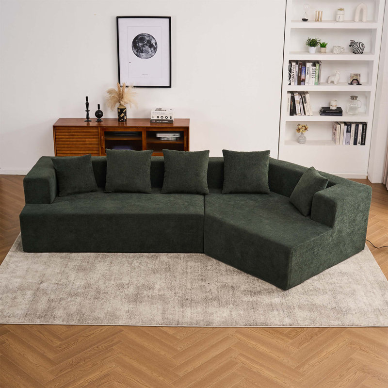 Canapé à mémoire de forme, sans installation et facile à transporter, canapé moderne à assise profonde avec tissu chenille, canapé pour salon, chambre à coucher, appartement, bureau à domicile