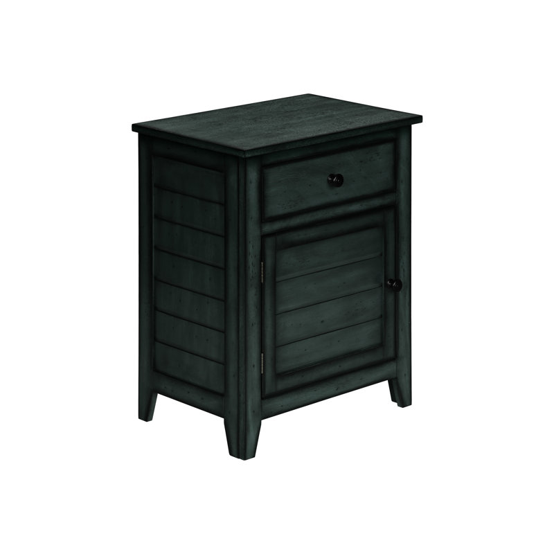 Table de chevet antique en placage bleu - Rangement pratique pour table d'appoint décorative de chambre à coucher