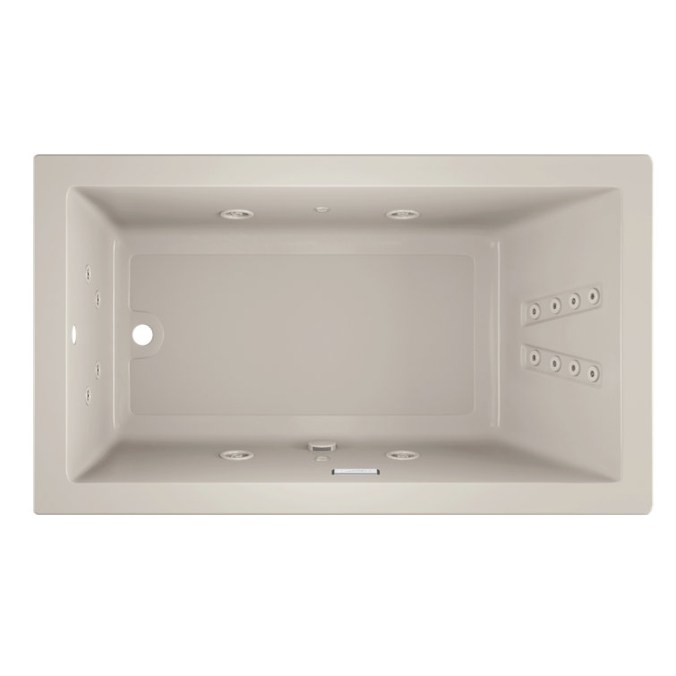 Solna™ Chromatherapy Whisper 72" x 42" Undermount Whirlpool Bathtub