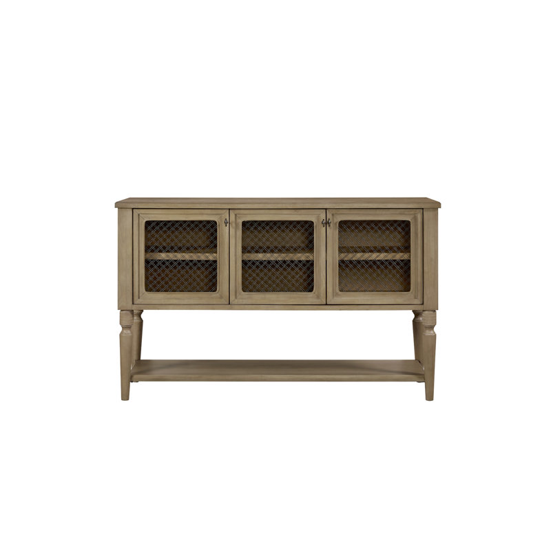 Sever W/ Mesh Door Fronts - Cashew, Light Tan