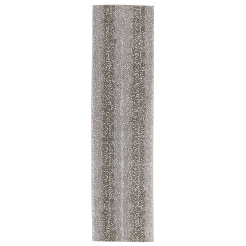 Tapis gris à motif animalier Écosse, Rectangle 3 pi 3 po x 12 pi