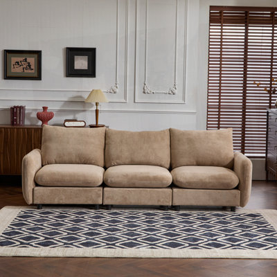 2-Seats Modular Sectional Velvet Sofa Corner Chair Sofa Couch