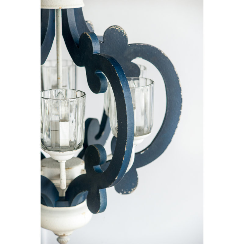 Wood Chandelier 6 - Light Farmhouse Pendant Lighting Natural Wood Hanging Light Fixture for Kitchen Living Dining Room, Bulb Not Included