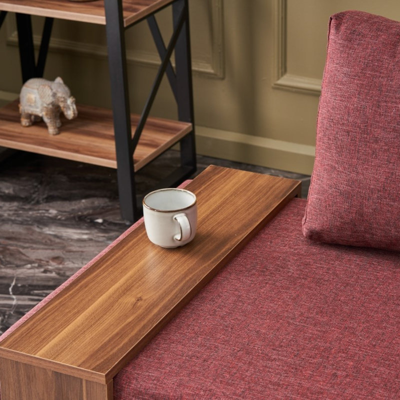 Fauteuil l 41,34 po, Mélange de polyester rouge Claret