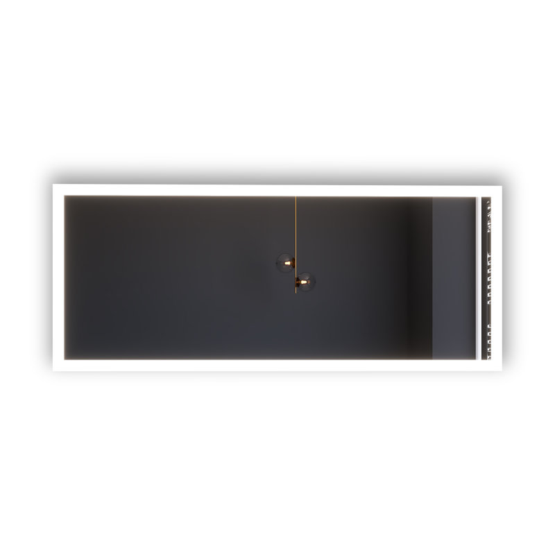 Miroir de salle de bain Jozefina avec lumière DEL à intensité variable, H 30 po x l 72 po x P 2 po