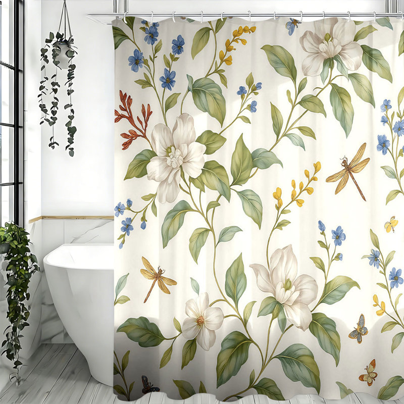 Shower Curtains with Hooks Included