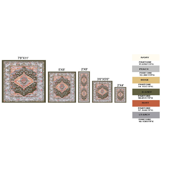 Oriental Indoor Rug, Runner 2' x 8'